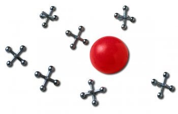 Red ball and jacks