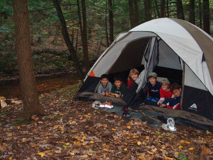 Riverside Camping at Rip Van Winkle Campgrounds, Saugerties, NY