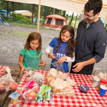 Family enjoying a picnic