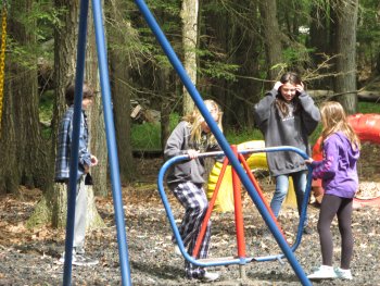 Playground at Rip Van Winkle Campgrounds in Saugerties, NY