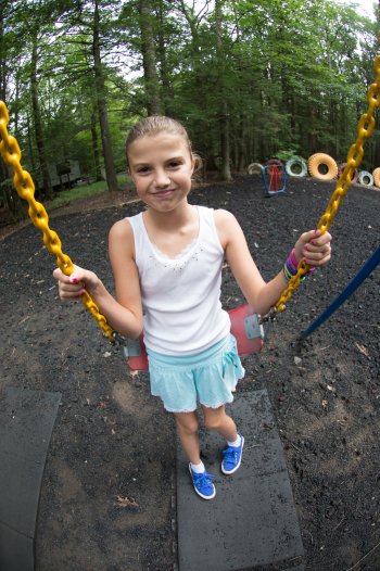 Playground at Rip Van Winkle Campgrounds in Saugerties, NY