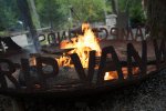 Campfire pit at Rip Van Winkle Campgrounds