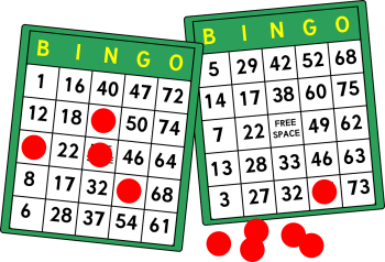 Bingo Boards with red markers