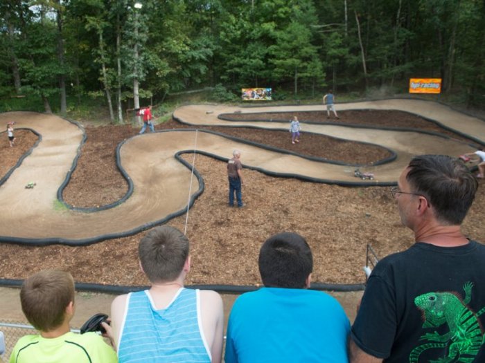 People having fun at the Rip Van Winkle Campgrounds RC Track