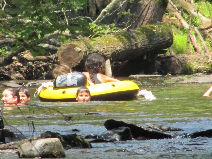 People Swimming in the Rip Van Winkle Campgrounds Swimming Hole