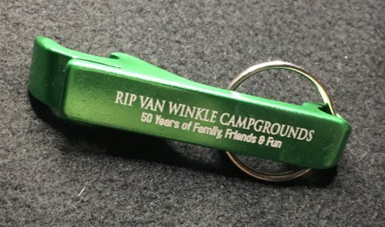 Rip Van Winkle Campgrounds Bottle Opener Keychain Image